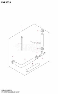 DF50A From 05003F-310001 (E01)  2013 drawing OPT:WATER PRESSURE GAUGE SUB KIT (DF60A:E40)