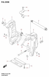 DF250A From 25003P-240001 (E11 E40)  2022 drawing CLAMP BRACKET (L-TRANSOM)