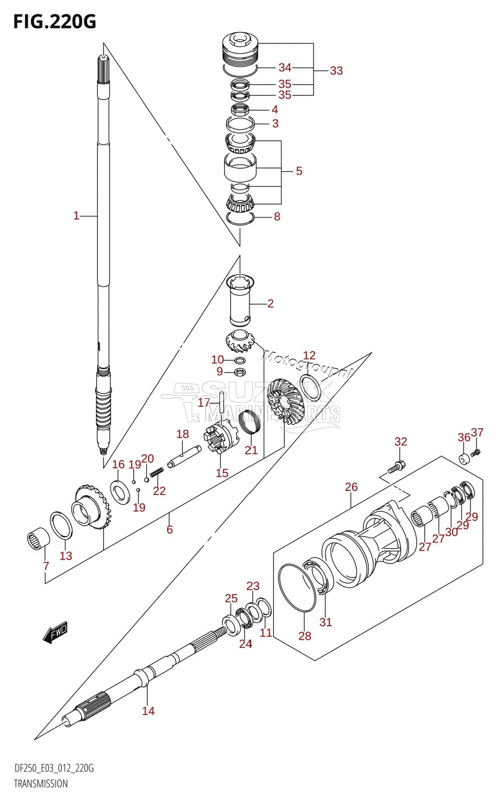 TRANSMISSION (DF250ST:E03)