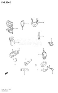 00995F-240001 (2022) 9.9hp E03-USA (DF9.9BTH) DF9.9B drawing SENSOR / SWITCH (DF20A:P01)