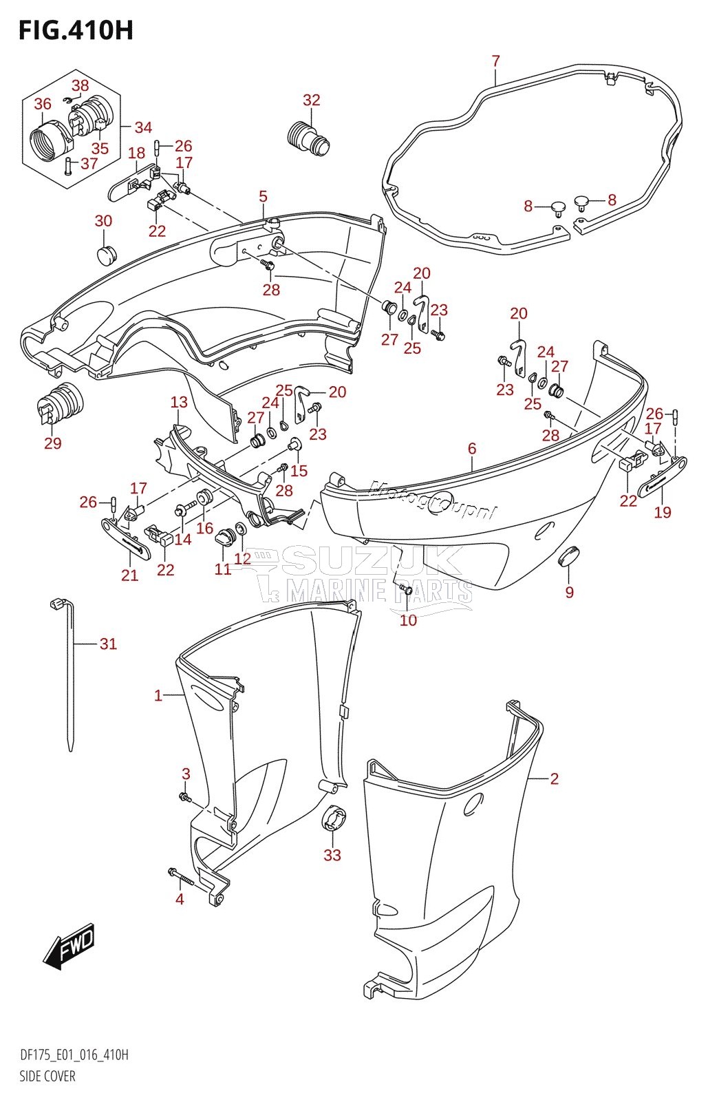 SIDE COVER (DF150ZG:E40)