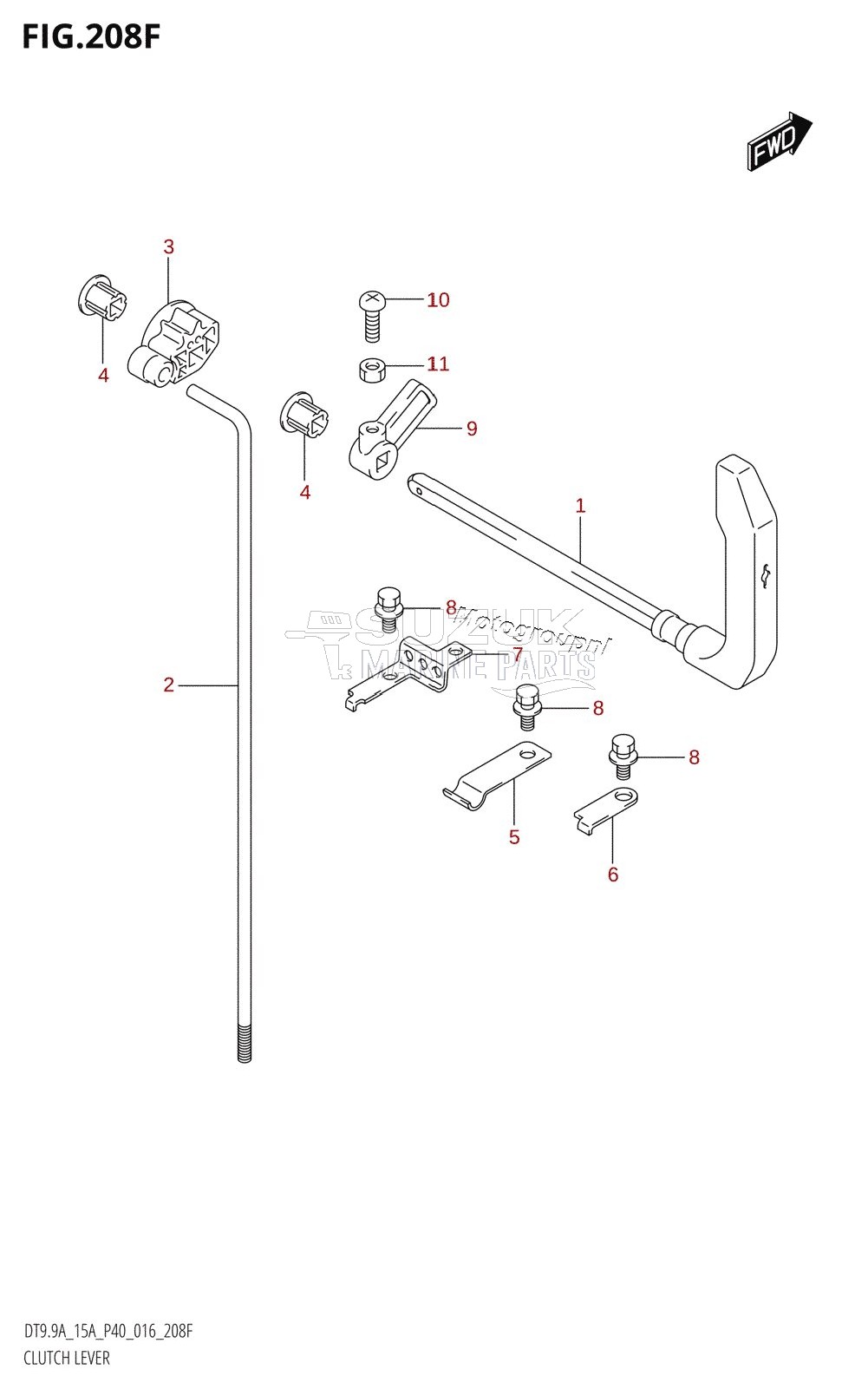 CLUTCH LEVER (DT15A:P40)