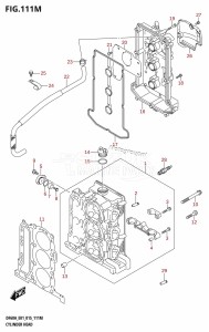 DF40A From 04003F-510001 (E01 E13)  2015 drawing CYLINDER HEAD (DF60ATH:E40)