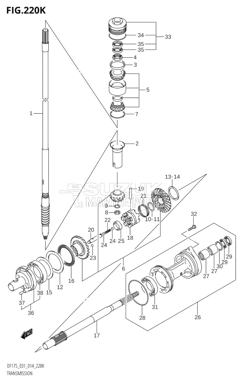 TRANSMISSION (DF175T:E40)