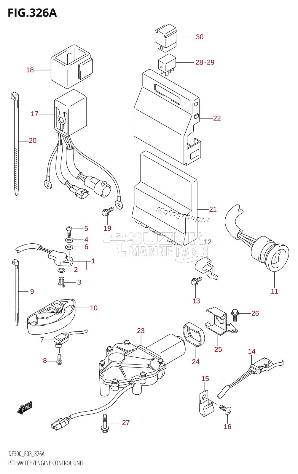 PTT SWITCH /​ ENGINE CONTROL UNIT