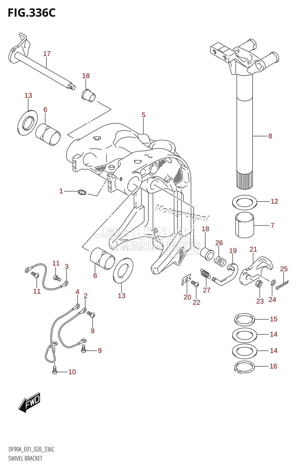 SWIVEL BRACKET (DF70ATH,DF90ATH)