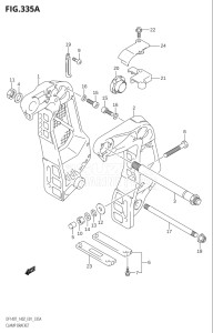 14002Z-110001 (2011) 140hp E01 E40-Gen. Export 1 - Costa Rica (DF140WZ  DF140Z) DF140 drawing CLAMP BRACKET