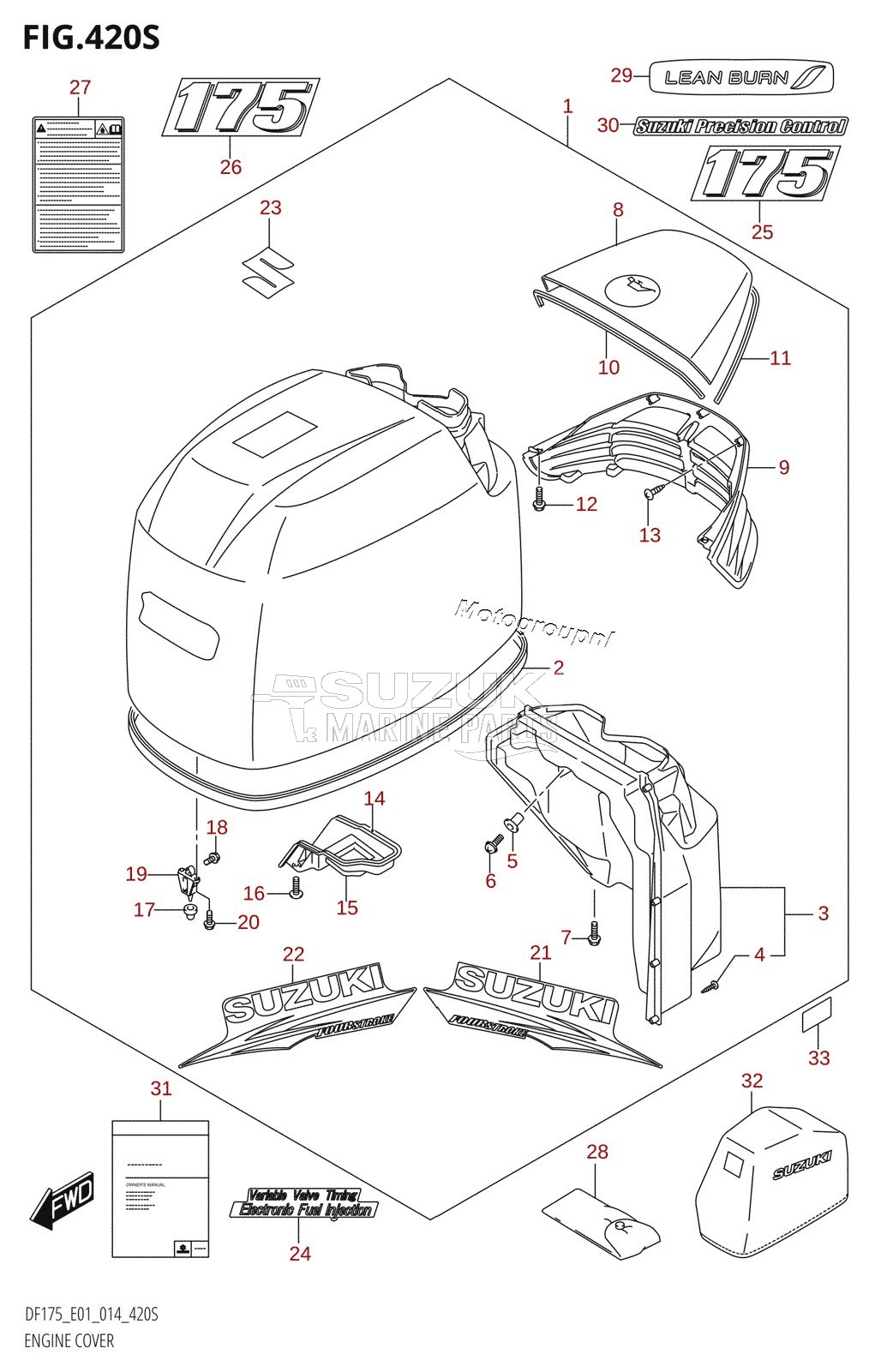 ENGINE COVER ((DF175TG,DF175ZG):E40)