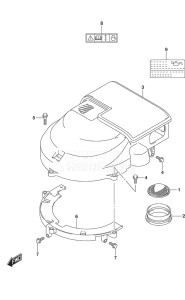 Outboard DF 150 drawing Silencer/Ring Gear Cover