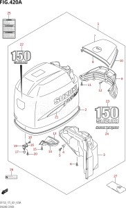 17502Z-010001 (2010) 175hp E01-Gen. Export 1 (DF175ZK10) DF175Z drawing ENGINE COVER ((DF150T,DF150Z):(K6,K7,K8,K9),DF150WT:(K7,K8,K9))