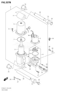 14003F-810001 (2018) 140hp E11 E40-Gen. Export 1-and 2 (DF140AT) DF140A drawing TRIM CYLINDER (DF115AT:E40,DF115AZ:E40)