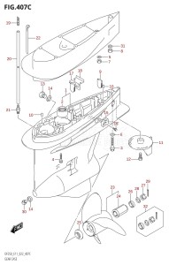 DF250ST From 25004F-340001 (E03)  2023 drawing GEAR CASE (DF225T)