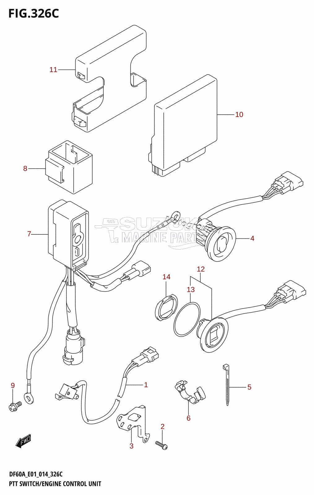 PTT SWITCH /​ ENGINE CONTROL UNIT (DF40ATH:E01)