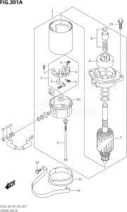 02504F-810001 (2018) 25hp P01-Gen. Export 1 (DF25A  DF25AR  DF25AT  DF25ATH) DF25A drawing STARTING MOTOR (DF25A,DF25AR,DF25ATH)