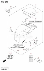 DF40A From 04003F-210001 (E01)  2012 drawing ENGINE COVER (DF60ATH:E40)