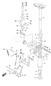 Outboard DF 20A drawing Swivel Bracket Non-Remote Control