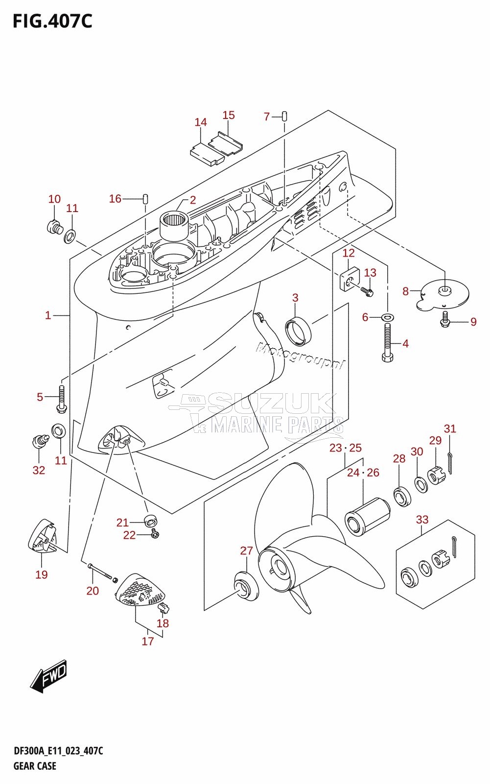 GEAR CASE (E03:DF250ATSS)