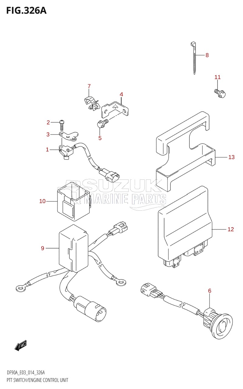 PTT SWITCH / ENGINE CONTROL UNIT (DF70A:E03)