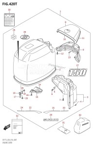 DF175TG From 17502F-610001 (E03)  2016 drawing ENGINE COVER (DF150ST:E03)