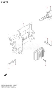 09003F-210001 (2012) 90hp E01 E40-Gen. Export 1 - Costa Rica (DF90A  DF90AT / DF90ATH  DF90ATH) DF90A drawing RECTIFIER / IGNITION COIL