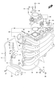 DF 175A drawing Intake Manifold/Throttle Body