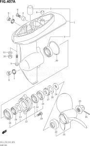 00402F-410001 (2014) 4hp P03-U.S.A (DF4) DF4 drawing GEAR CASE