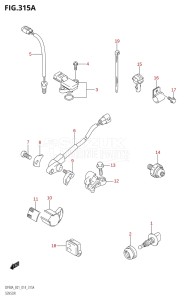 07003F-410001 (2014) 70hp E01 E40-Gen. Export 1 - Costa Rica (DF70A  DF70ATH) DF70A drawing SENSOR