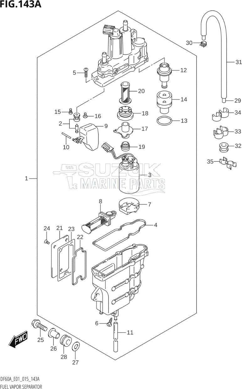 FUEL VAPOR SEPARATOR (DF40A:E01)