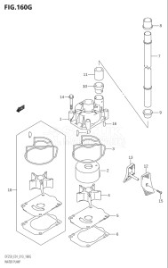 20002Z-310001 (2013) 200hp E01 E40-Gen. Export 1 - Costa Rica (DF200Z) DF200Z drawing WATER PUMP (DF225Z:E01)