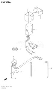 11503F-210001 (2012) 15hp P03-U.S.A (DF15) DF15 drawing PTT SWITCH (DF9.9T:P03)