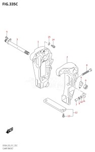 06002F-210001 (2012) 60hp E03-USA (DF60A) DF60A drawing CLAMP BRACKET (DF60A:E03)