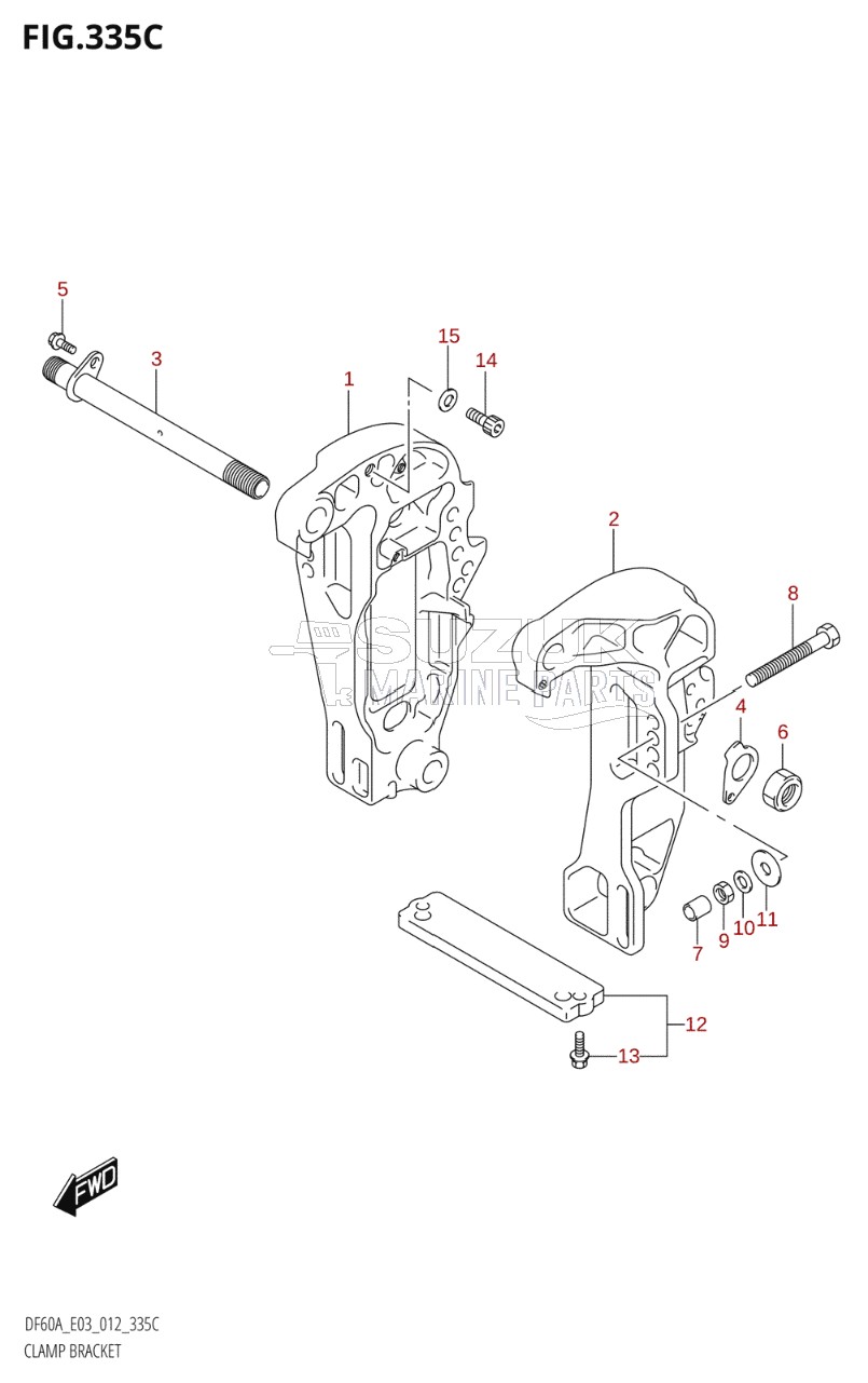 CLAMP BRACKET (DF60A:E03)