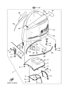 F350AETU drawing FAIRING-UPPER