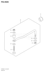 11506Z-340001 (2023) 115hp E11 E40-Gen. Export 1-and 2 (DF115BZ) DF115BZ drawing DRAG LINK