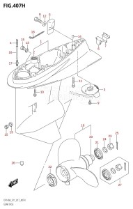 DF115AST From 11504F-710001 (E03)  2017 drawing GEAR CASE (DF140AZ:E11)