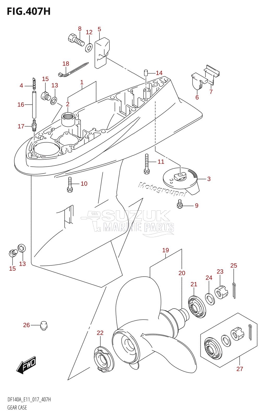 GEAR CASE (DF140AZ:E11)