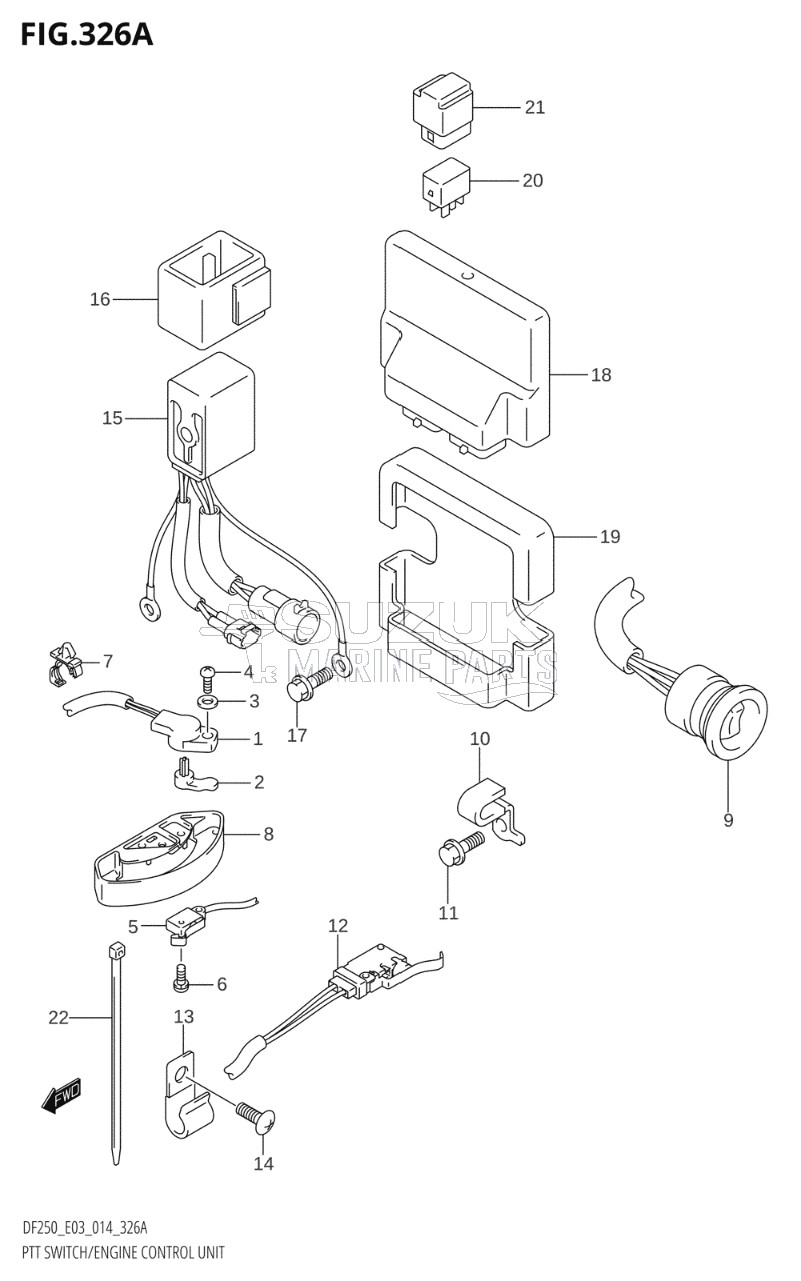 PTT SWITCH / ENGINE CONTROL UNIT (DF200T:E03)