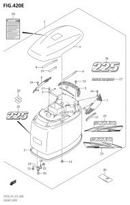 20002Z-310001 (2013) 200hp E01 E40-Gen. Export 1 - Costa Rica (DF200Z) DF200Z drawing ENGINE COVER (DF225T:E01)