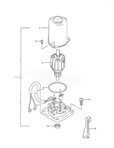 Outboard DT 40 drawing Power Trim & Tilt Motor (DT40TC 1994 to 1998)