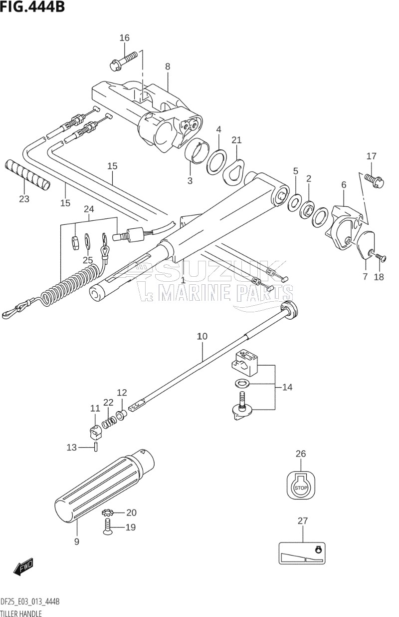 TILLER HANDLE (DF25Q:E03)