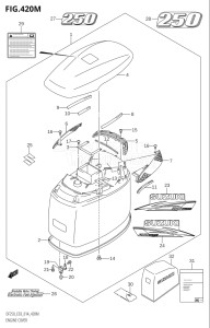 20002Z-410001 (2014) 200hp E03-USA (DF200Z) DF200Z drawing ENGINE COVER (DF250Z:E03)