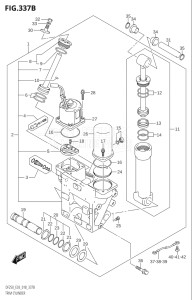 25003Z-810001 (2018) 250hp E03 E40-USA - Costa Rica () DF250Z drawing TRIM CYLINDER (X-TRANSOM)