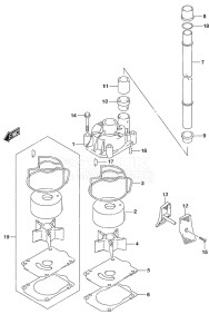 Outboard DF 225 drawing Water Pump