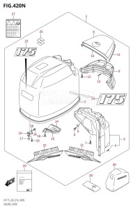 DF175Z From 17502Z-610001 (E03)  2016 drawing ENGINE COVER (DF175Z:E03)