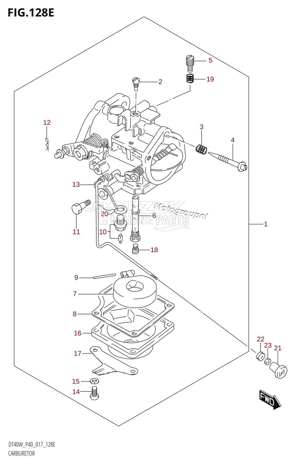 CARBURETOR (DT40WR:P90)