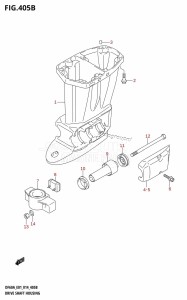 DF60A From 06003F-410001 (E01 E40)  2014 drawing DRIVE SHAFT HOUSING (DF40AQH:E01)