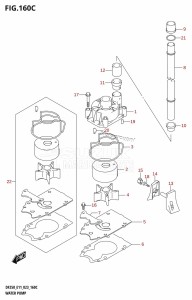 DF200Z From 20002Z-240001 (E01 E40)  2022 drawing WATER PUMP (E03:DF250ST)