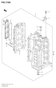 DF115A From 11503F-310001 (E01 E40)  2013 drawing CYLINDER BLOCK