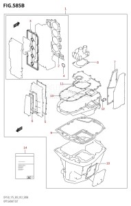 DF150Z From 15002Z-210001 (E03)  2012 drawing OPT:GASKET SET (DF150Z:E03)