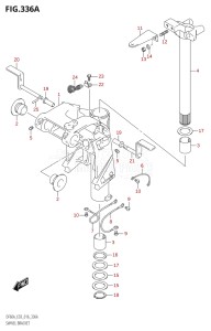 05003F-610001 (2016) 50hp E03-USA (DF50A) DF50A drawing SWIVEL BRACKET (DF40A:E03)